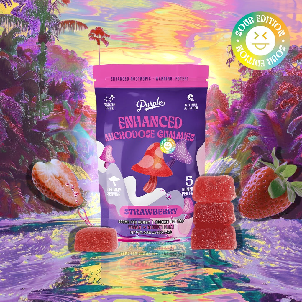 Purple Mushroom Enhanced Microdose Gummies