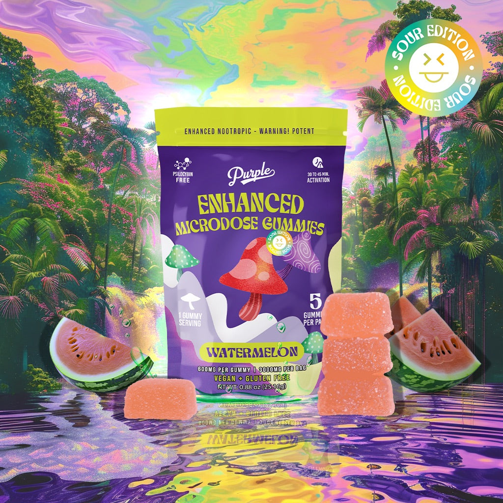 Purple Mushroom Enhanced Microdose Gummies